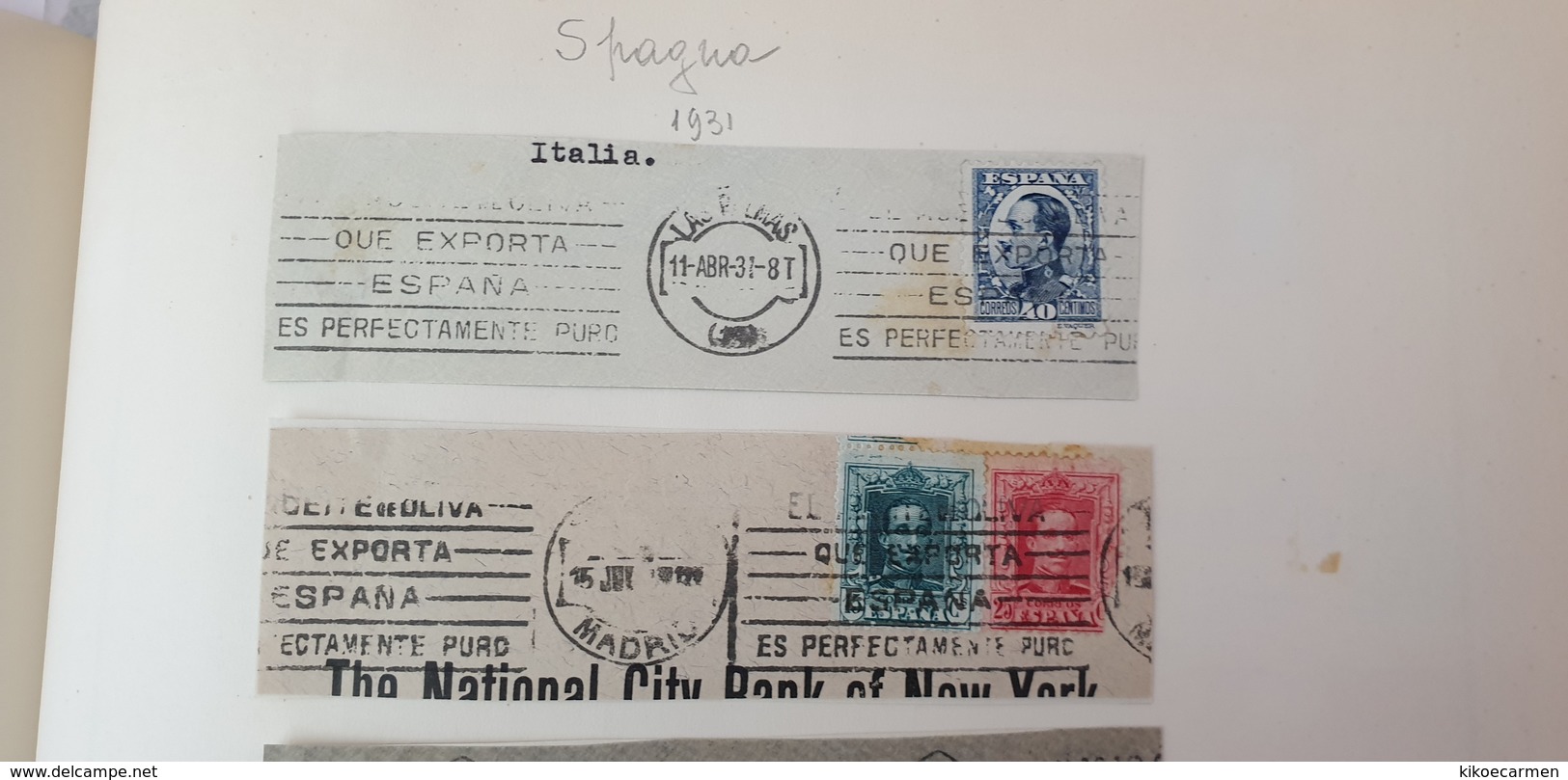 1931 Spain Espana EXPORTA Used Cancel Cancellation Postmark - Storia Postale