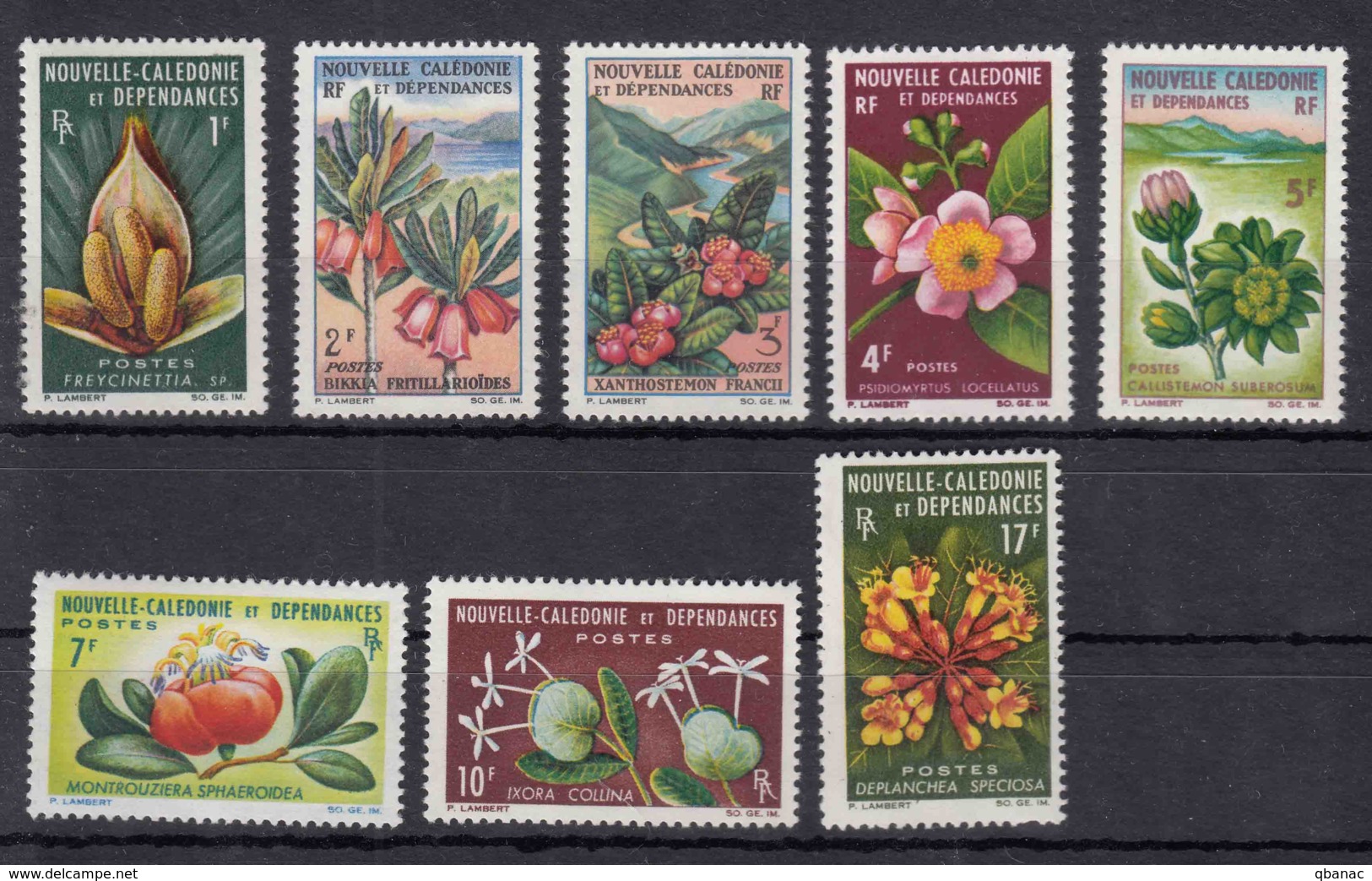 New Caledonia 1964 Flowers Mi#394-401 Mint Never Hinged - Unused Stamps