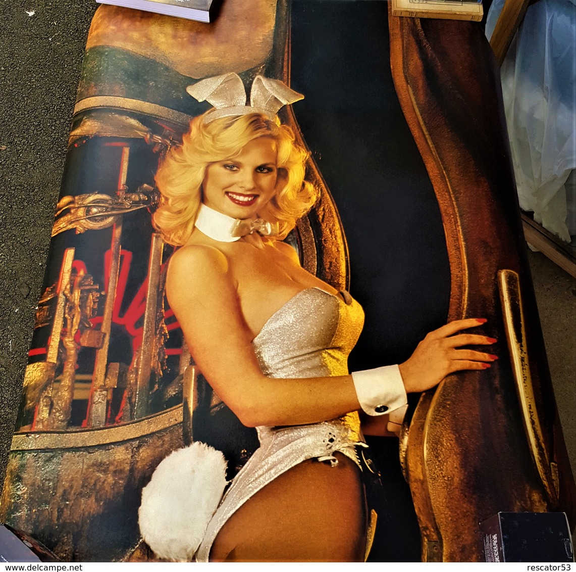 Rare Grande Affiche Pin-up Playboy En Deux Partie 220 X 86 Au Total - Posters