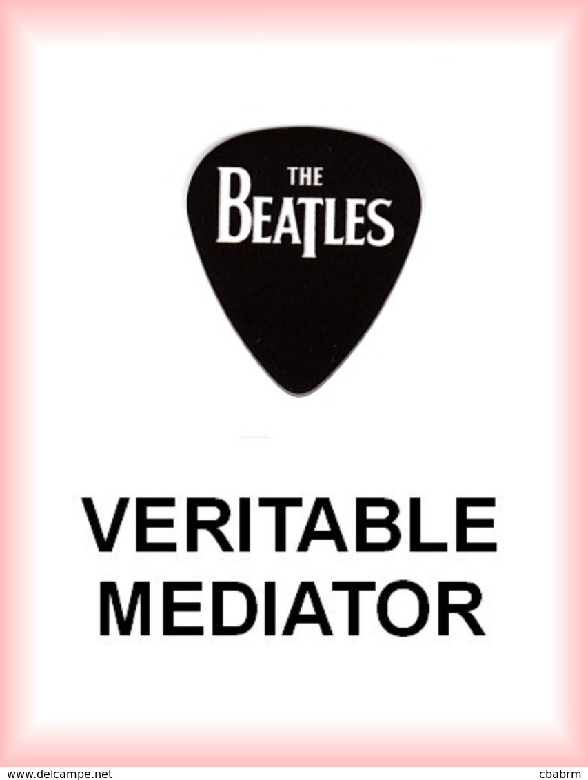 BEATLES MEDIATOR Medium PLECTRUM Guitar Pick (nom Fond Noir) - Accessoires, Pochettes & Cartons