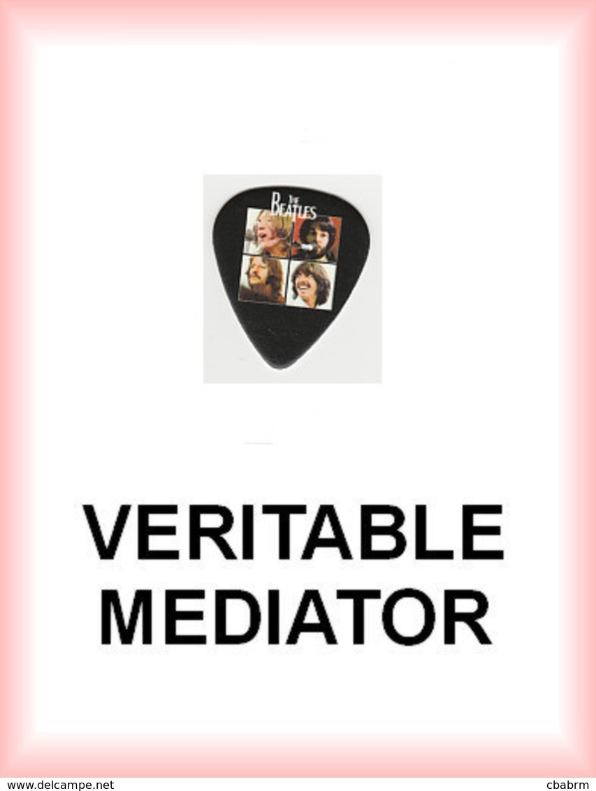 BEATLES MEDIATOR Medium PLECTRUM Guitar Pick (groupe) - Accessories & Sleeves