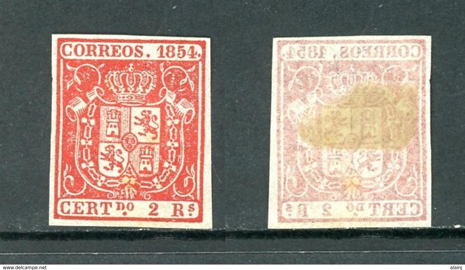 Espagne  1851  Isabelle II     Y&T   25   X    --   Papier Mince  --  Sans Gomme - Unused Stamps