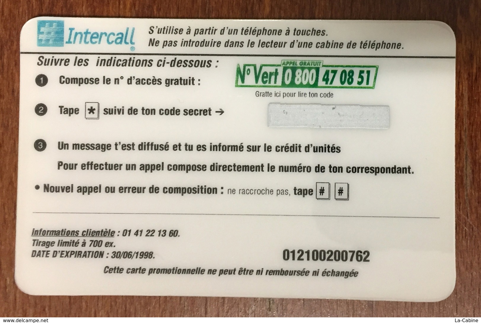 BATMAN CARTE INTERCALL 15 U CARTE À CODE PHONECARD CARD QUE POUR LA COLLECTION - BD