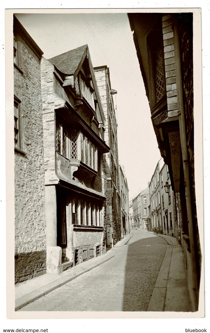 Ref 1346 - Real Photo Postcard - Elizabethan House - New Street Plymouth - Devon - Plymouth