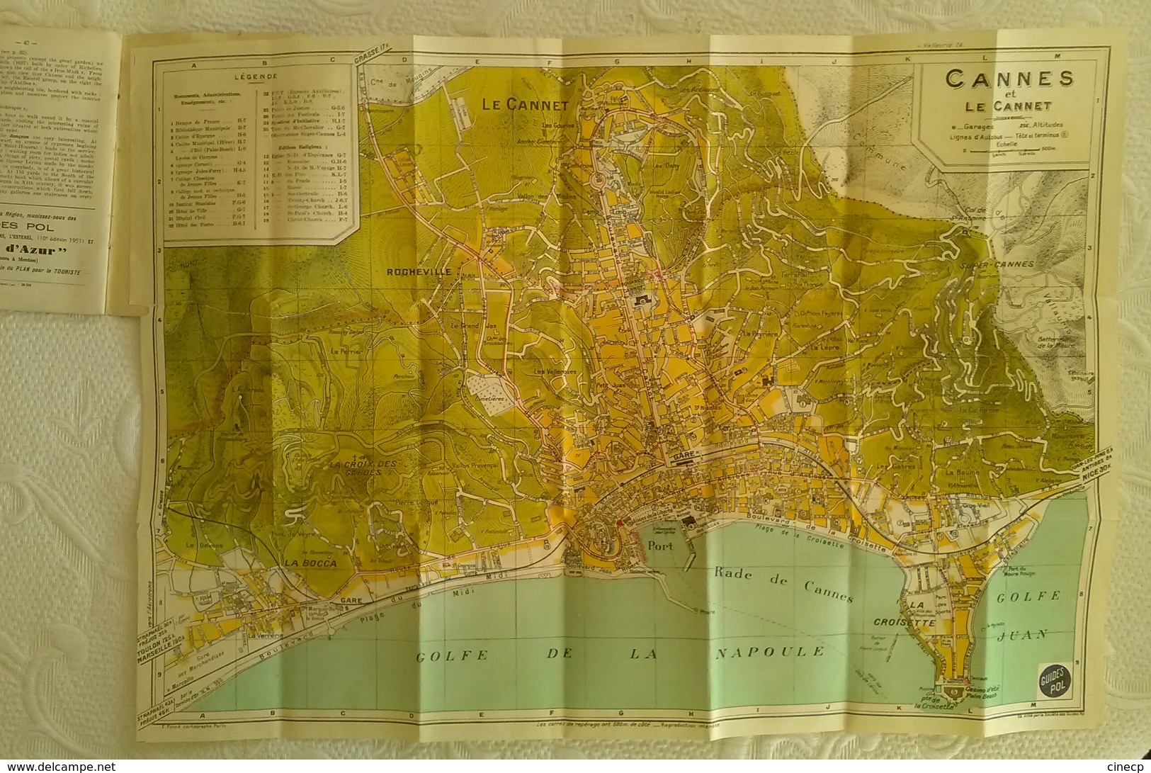 GUIDE PLAN DE CANNES ET LE CANNET - EDIT. POL - 40 Pages Dont Cartes - Côte D'Azur