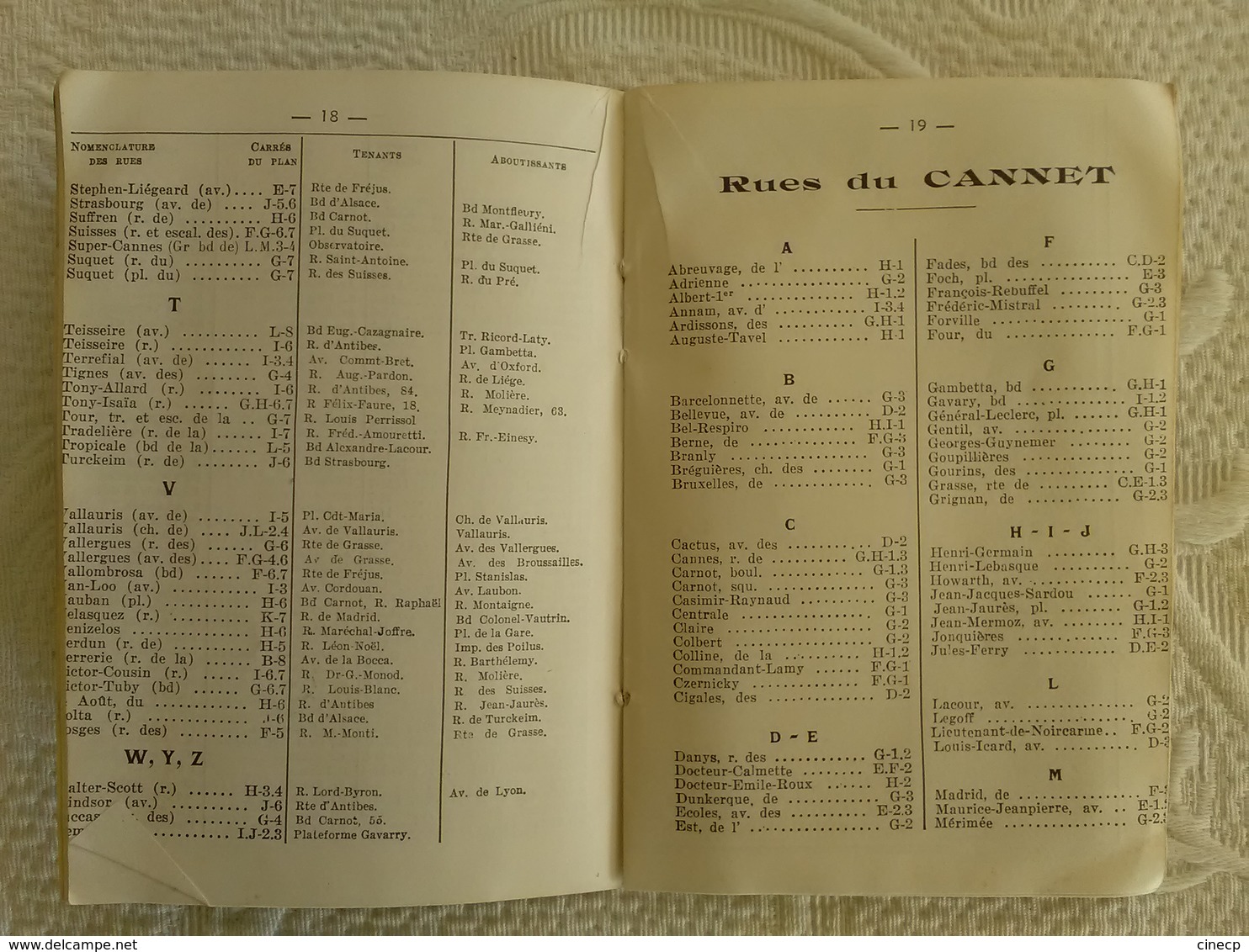 GUIDE PLAN DE CANNES ET LE CANNET - EDIT. POL - 40 pages dont cartes