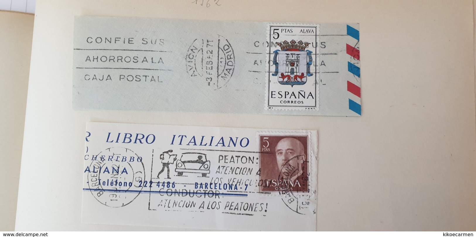 1962 Spain Espana Used Cancel Cancellation Postmark - Accidents & Road Safety
