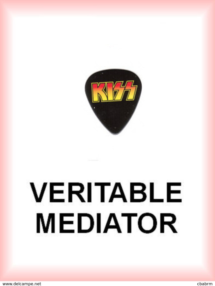 KISS MEDIATOR Medium PLECTRUM Guitar Pick (nom) - Accessoires, Pochettes & Cartons