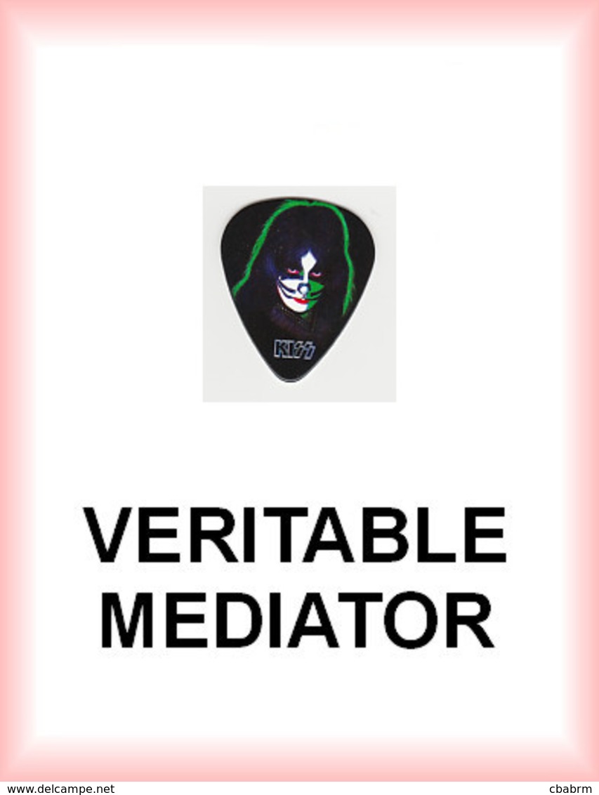 KISS MEDIATOR Medium PLECTRUM Guitar Pick PETER CRISS - Zubehör & Versandtaschen