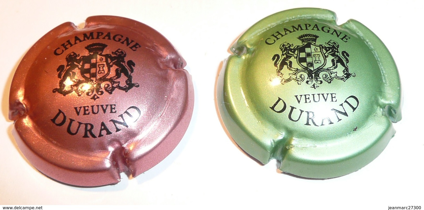 Capsule Champagne Durand Veuve Lot De 2 Rosé/noir Vert/noir - Durand (Veuve)