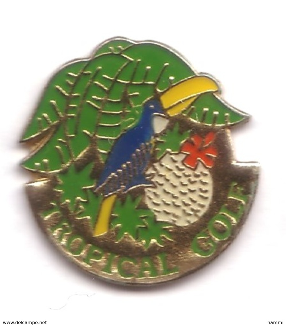 B171 Pin's Toucan BIRD Tropical Golf  Oiseau  Saint Cyprien Pyrénées-Orientales Achat Immédiat - Golf