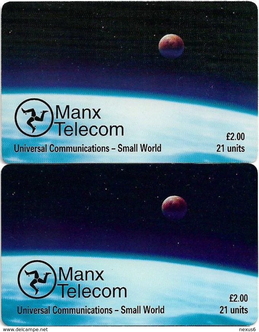 Isle Of Man - Chip - Universal Commun. - 2 Different Variant Serials (On The Right / No Letter B), 1997, Used - Man (Ile De)