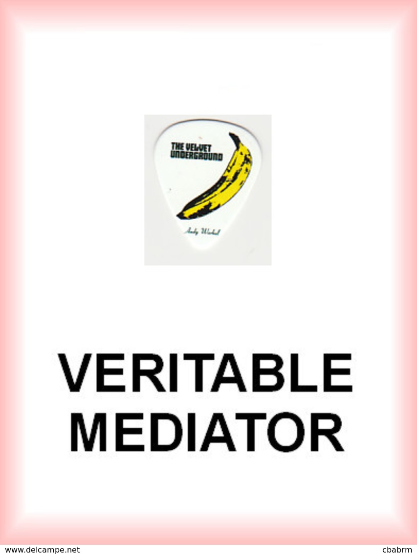 VELVET UNDERGROUND MEDIATOR Medium PLECTRUM Guitar Pick (banane) - Zubehör & Versandtaschen