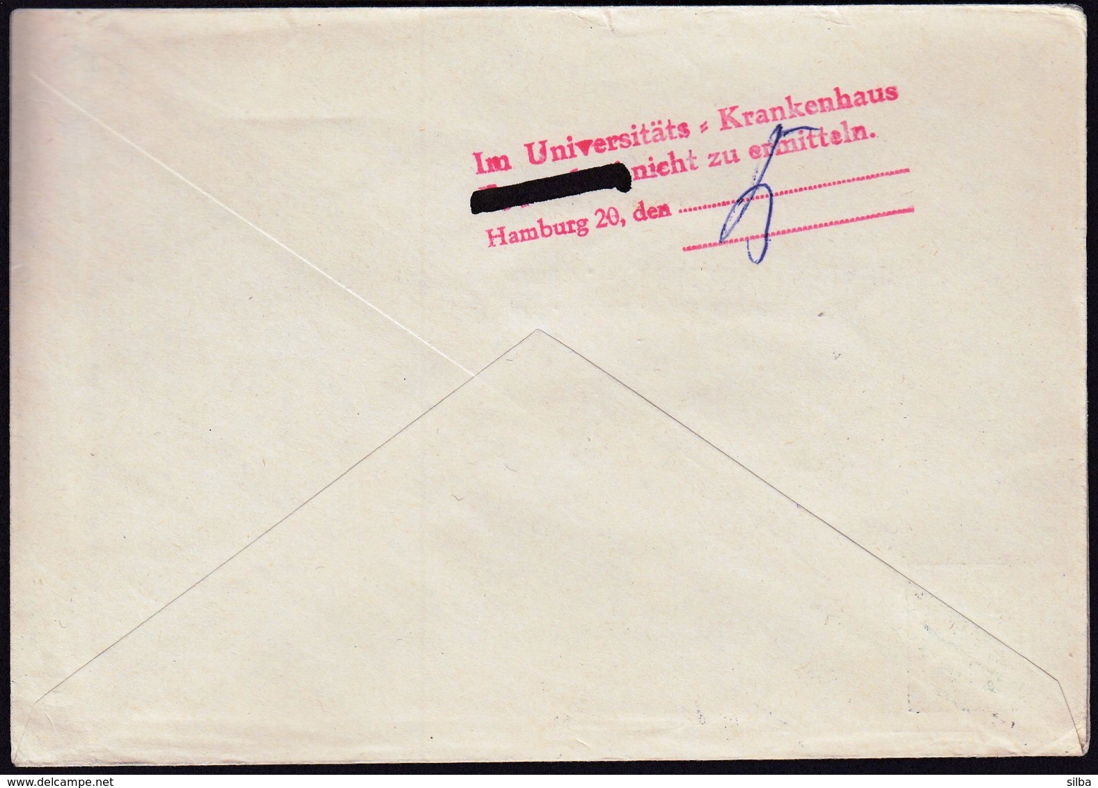 Germany Stolberg 1957 / Theodor Heuss / Postal Stationery / Grunenthal / Chemistry / Zuruck - Sobres Privados - Usados