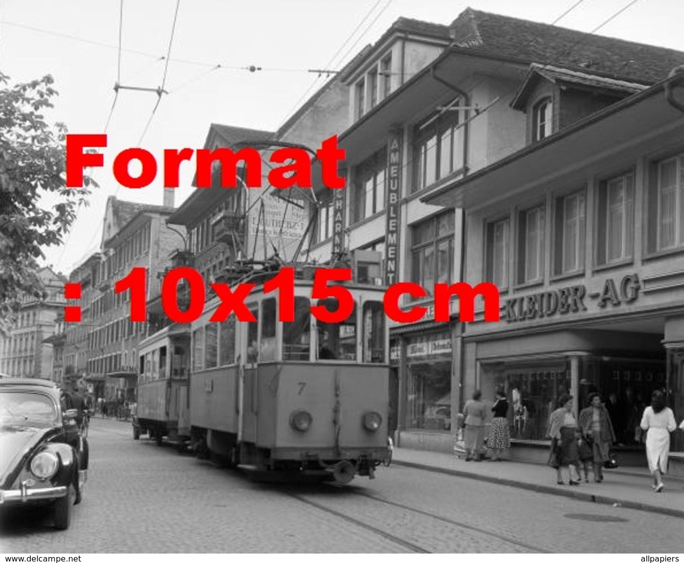 Reproduction D'une Photographie Ancienne D'un Tramway Circulant à Thun-Steffisburg En Suisse En 1958 - Other & Unclassified