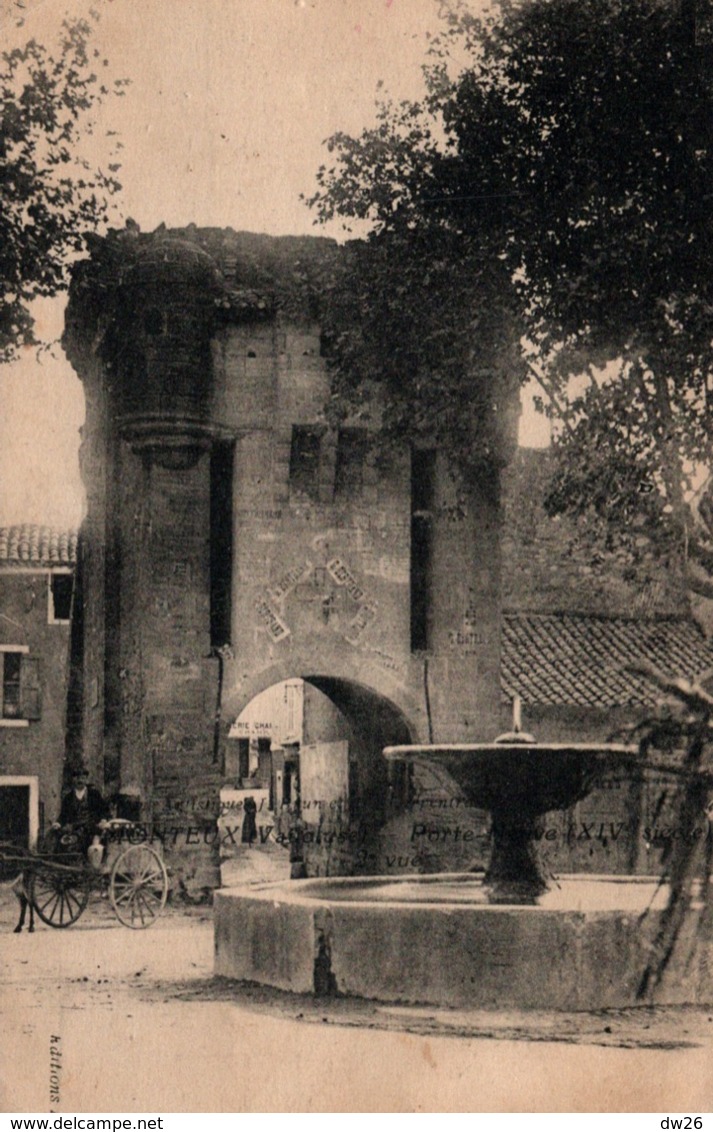 Monteux (Vaucluse) La Porte Neuve (2ème Vue) Fontaine - Edition J. Brun Et Cie - Monteux