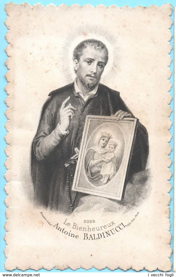 Santino. Image Pieuse. RARE Image Dentelée. Antoine Baldinucci. - Images Religieuses