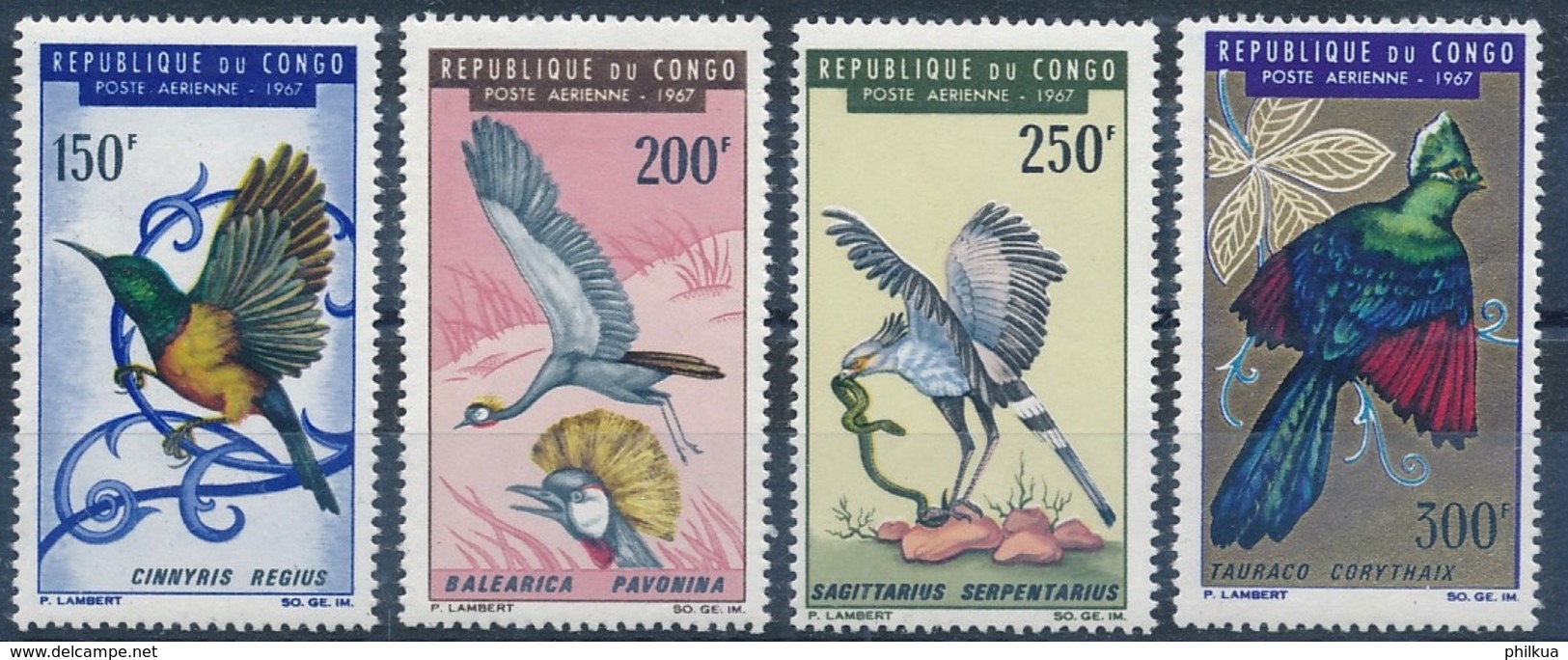 119-122 - Republic Du Congo - Vögel - Flugpostmarken 1967 - Einwandfrei Postfrisch/** MNH - Neufs