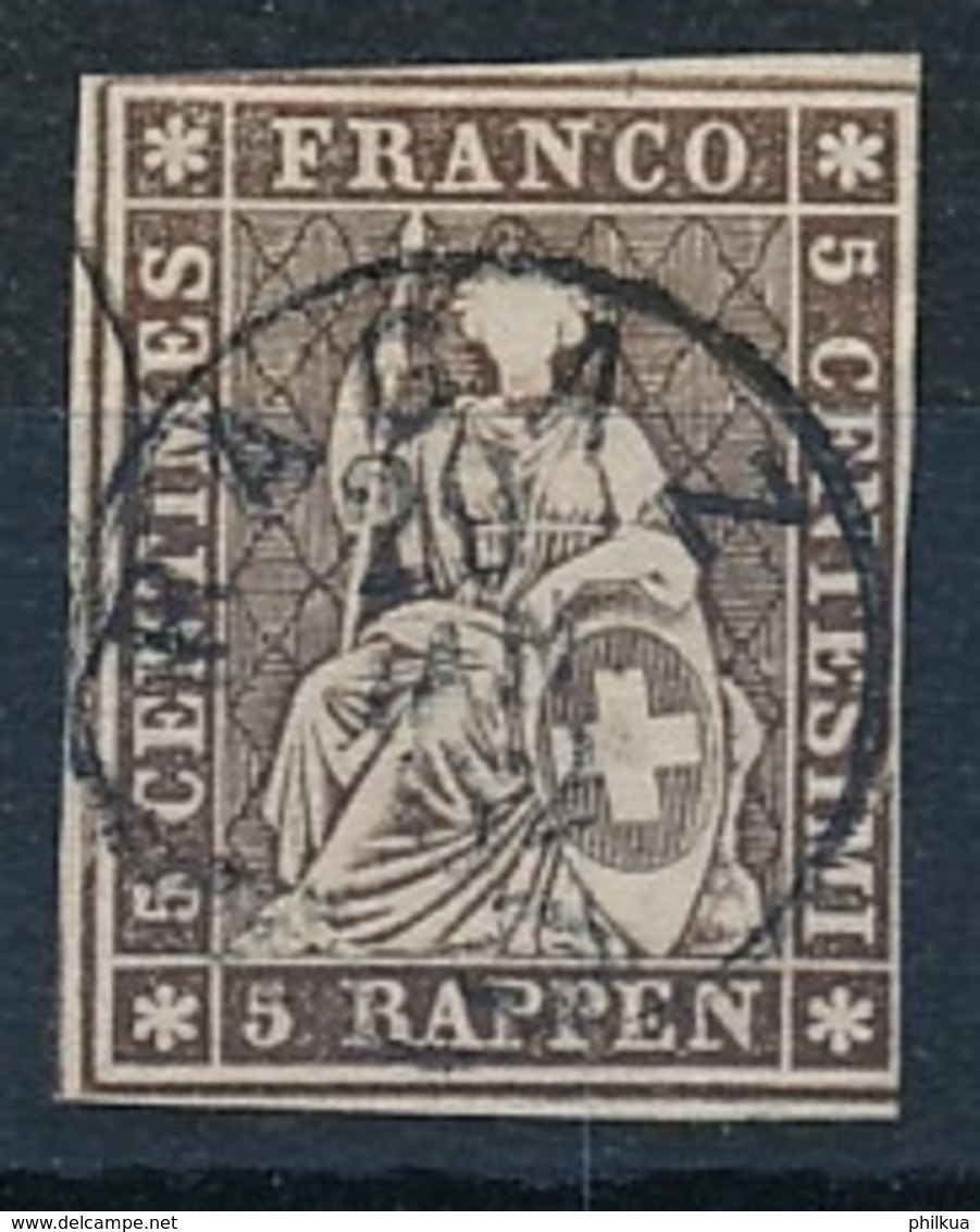 22C / 13II Ayn Mit Gelbem Seidenfaden - Mit Fingerhut Vollstempel RAGAZ - Used Stamps