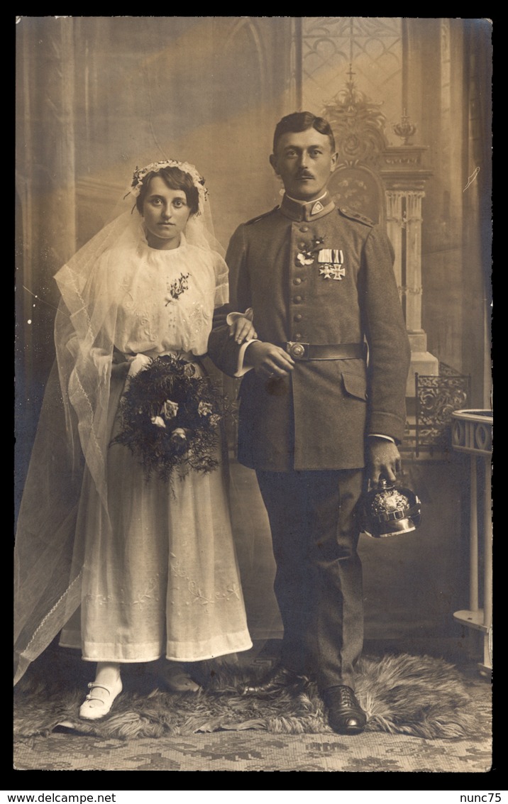 Postkarte 1917 - Ingolstadt Feldpost Kriegstrauung Hochzeit - Atelier E. Sommer - Gieseler - EK1 - 1. Weltkrieg - 1. WK - Ingolstadt