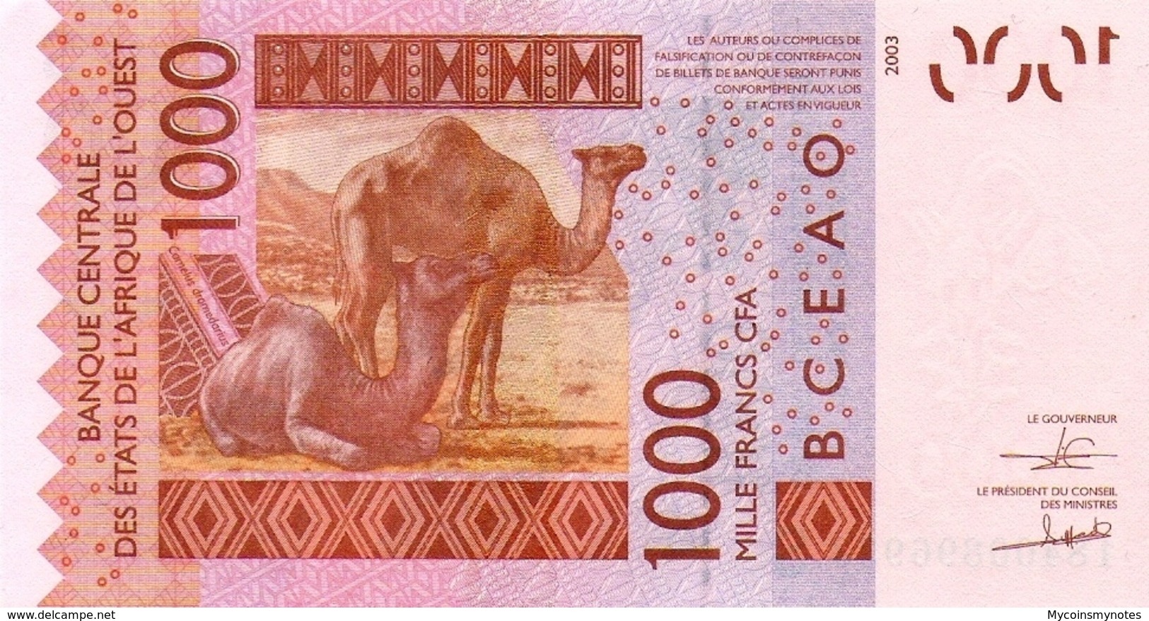 WEST AFRICAN STATES, Guinea Bissau,1000, 2018, Code S, P-NEW "Not Listed In Catalog", UNC - Guinea–Bissau