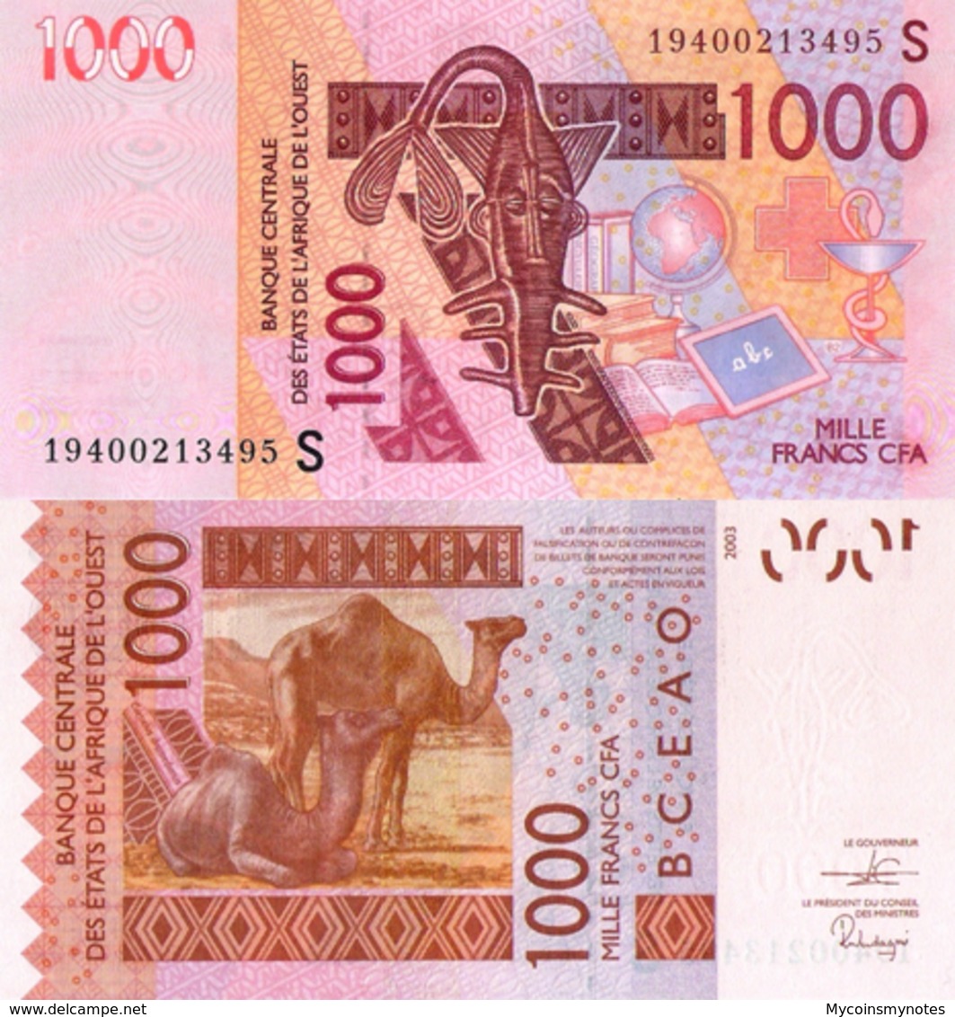 WEST AFRICAN STATES, Guinea Bissau,1000, 2019, Code S, P-NEW "Not Listed In Catalog", UNC - Guinea–Bissau