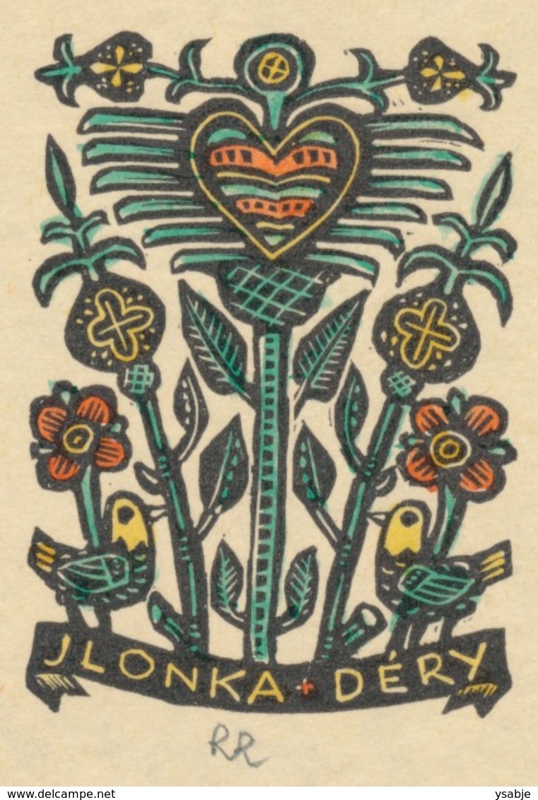 Ex Libris J Lonka-Déry - Rose Reinhold (1904-1959) Gesigneerd - Exlibris