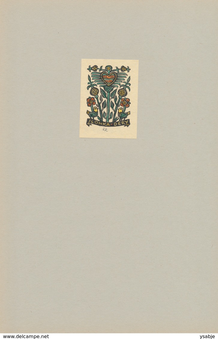 Ex Libris J Lonka-Déry - Rose Reinhold (1904-1959) Gesigneerd - Exlibris