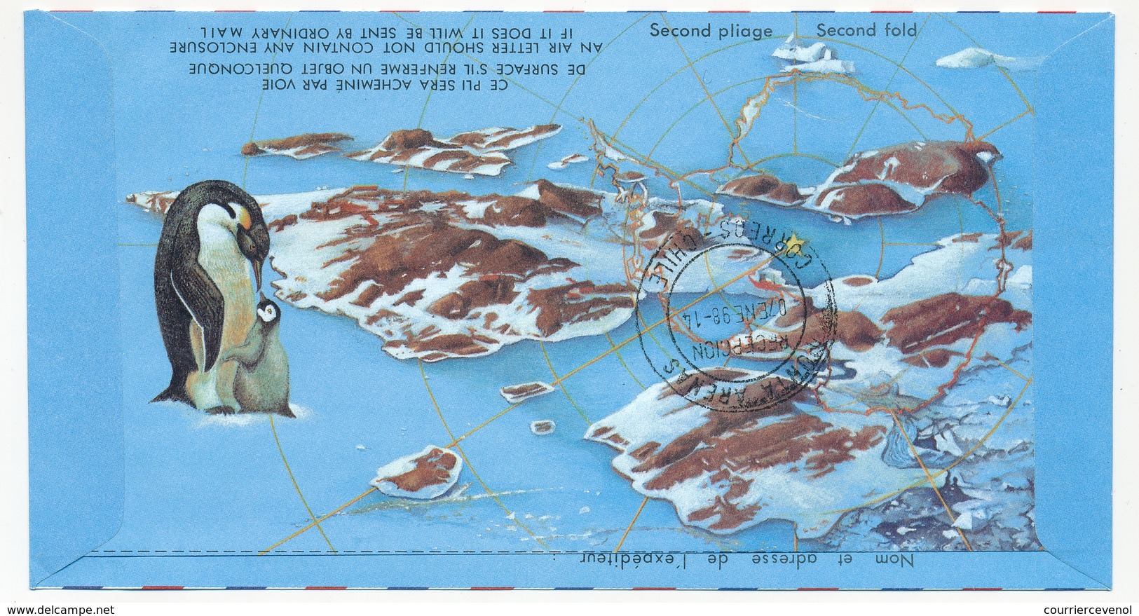 TAAF - Aérogramme 5,70 Inauguration De La Piste... Pour Chili, Cad "Dumont Durville 11/11/1994", Et Piste Endommagée ... - Entiers Postaux