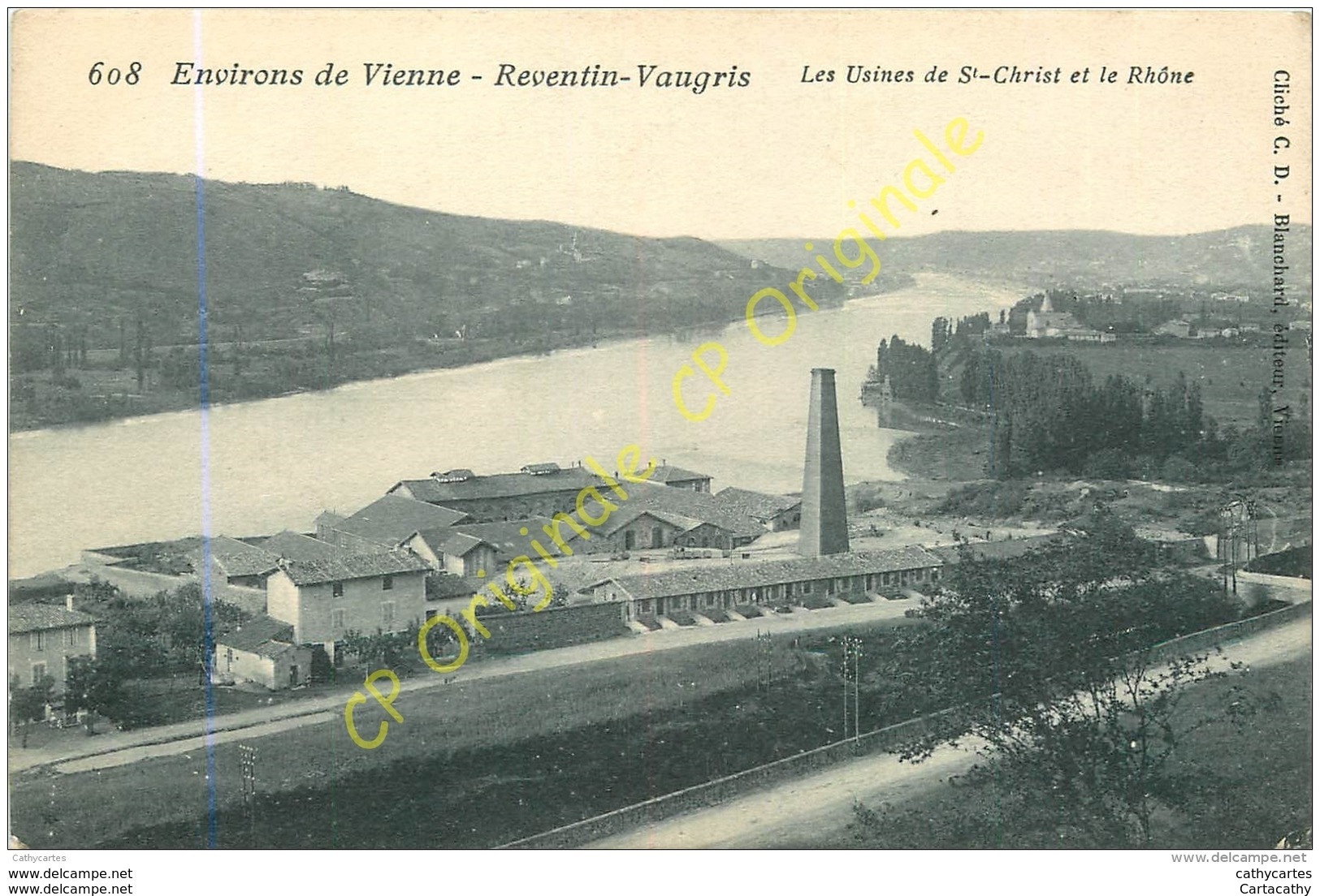 REVENTIN VAUGRIS . Les Usines De St-Christ Et Le Rhône .  Environs De VIENNE . - Autres & Non Classés