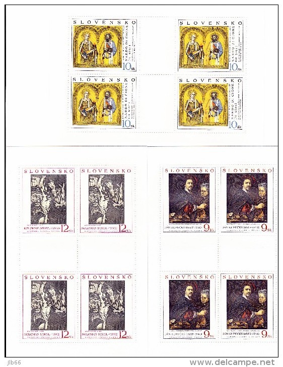 3 Blocs De 4 Timbres Art 1997 Neufs YT 250/252  / 3 Sheets Art 1997 Mint Mi 292/294 - Hojas Bloque