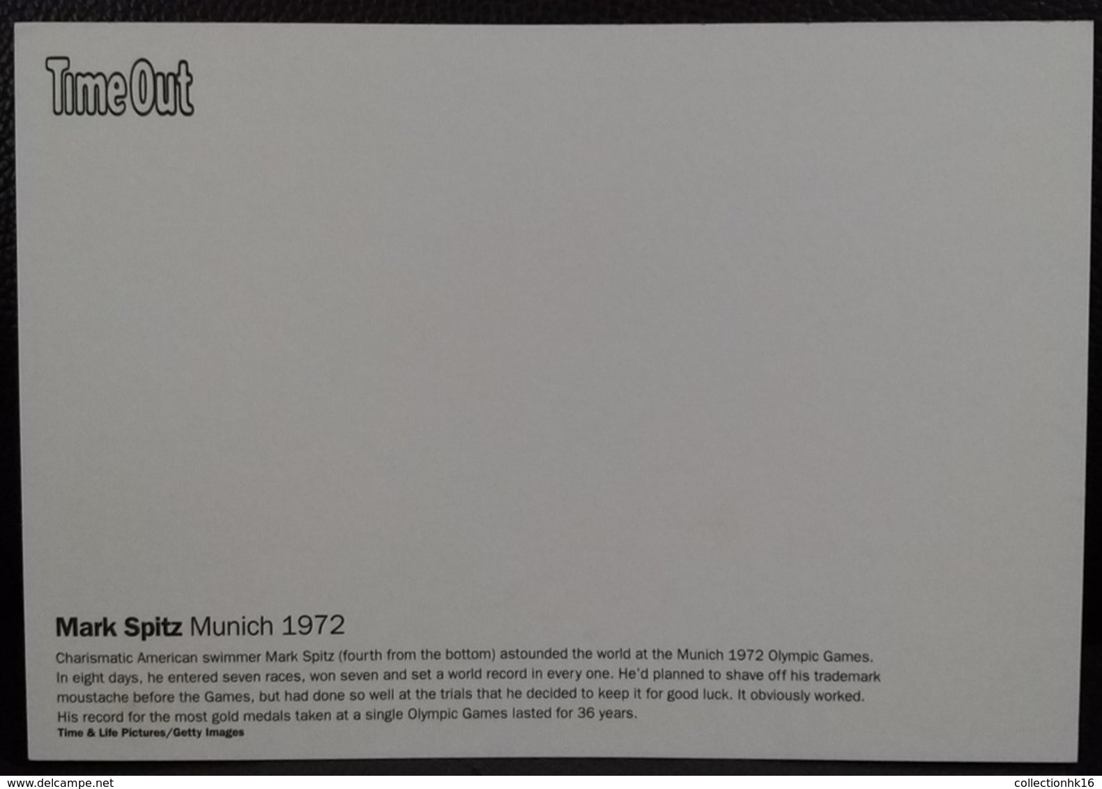 Olympic Games Sports Maximum Card 2015 Olympics Mark Spitz, Munich 1972, Hong Kong Swimming Type B - Cartes-maximum