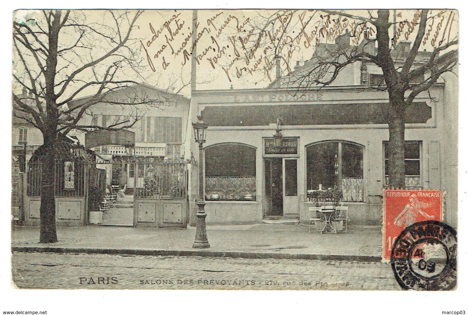 75 PARIS SALONS DES PREVOYANTS 279 Rue Des Pyrénées Carte Assez Rare - Arrondissement: 20