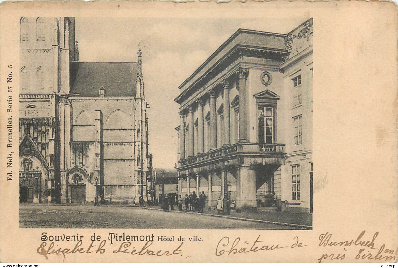 Belgique - Souvenir De Tirlemont - Hôtel De Ville - Nels Série 37 N° 5 - Tienen