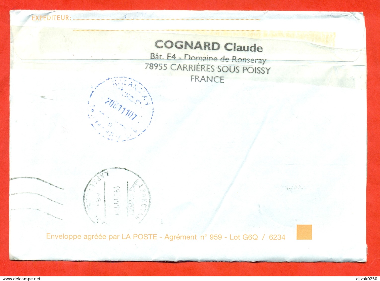 France 2010.  World EXPO 2010 - Shanghai, China The Envelope  Past Mail. Airmail. - Covers & Documents