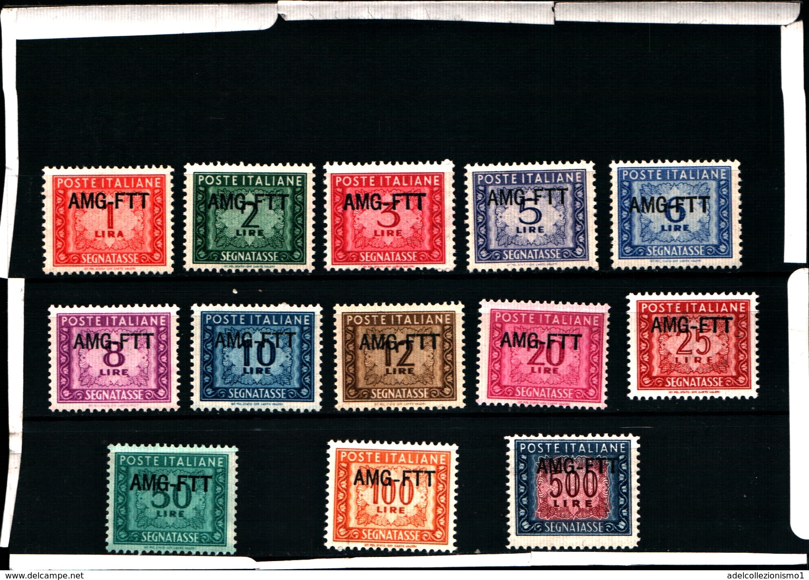 93418) ITALIA.- TRIESTE 1949 - 1953 TRIESTE -1949 SEGNATASSE SOPR. UNA RIGA SERIE  13 VALORI MNH** - Portomarken