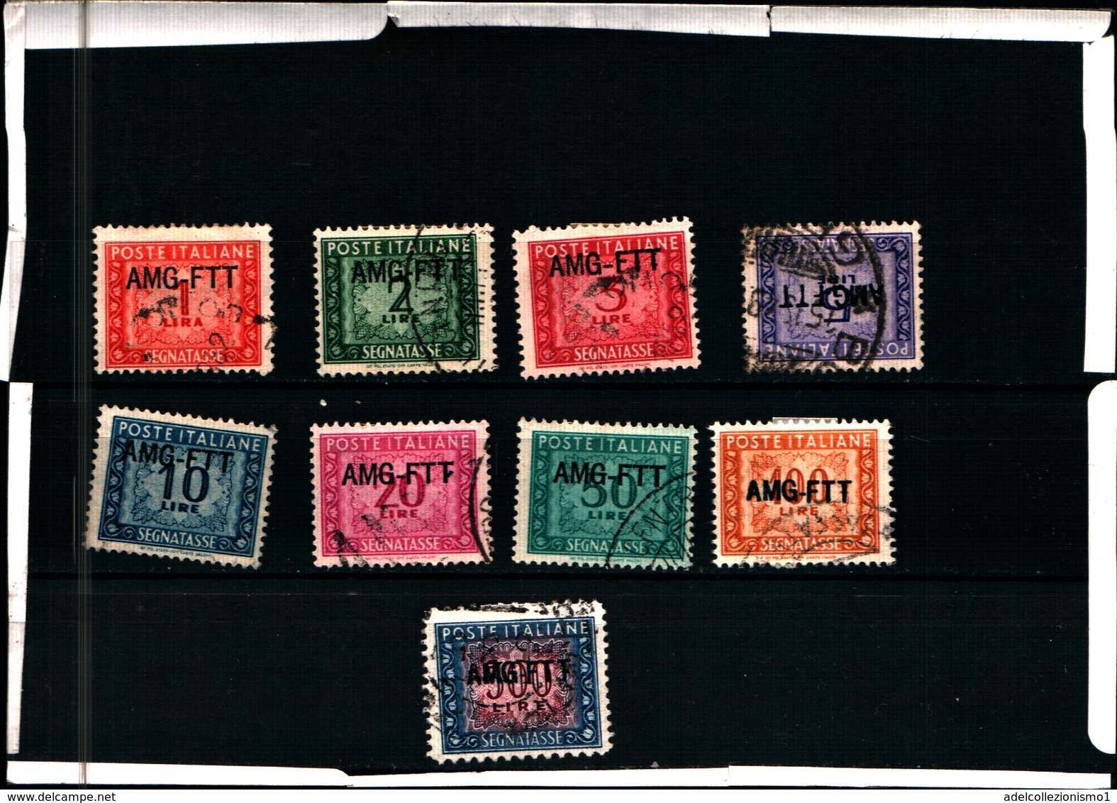 93421) ITALIA.- TRIESTE 1949 - 1953 TRIESTE -1949 SEGNATASSE SOPR. UNA RIGA 9 VALORI USATI - Postage Due