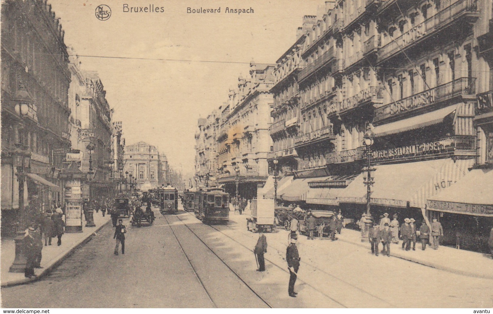 BRUXELLES / BRUSSEL / BOULEVARD ANSPACH / TRAM / TRAMWAYS 1920 - Marktpleinen, Pleinen