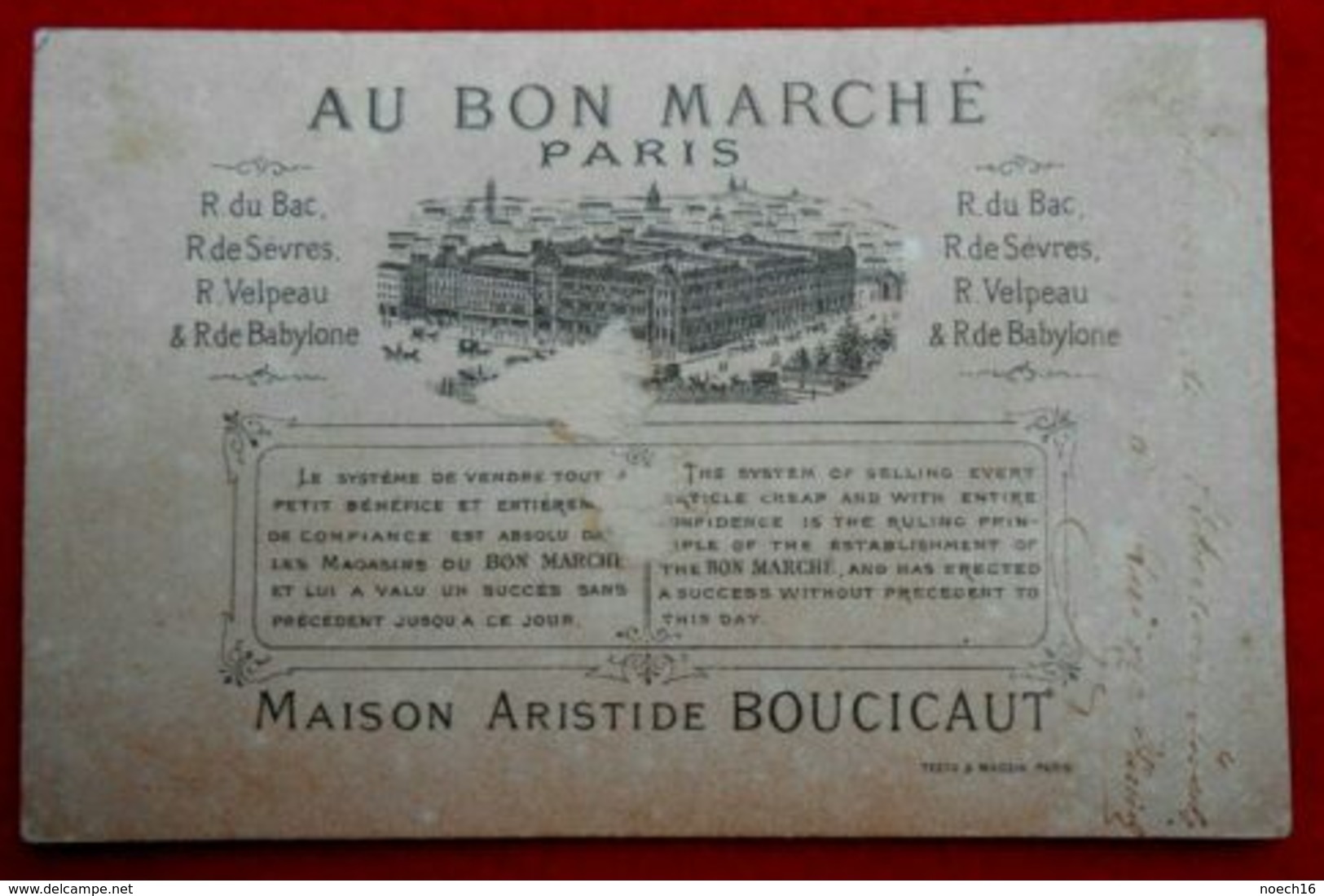 Chromo "Au Bon Marché" Paris - Au Bon Marché