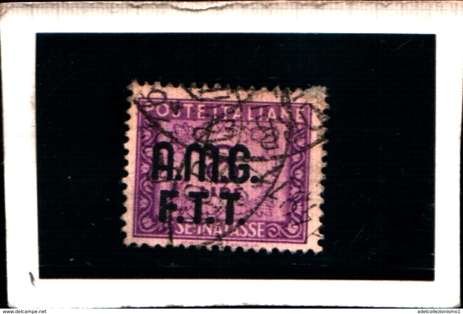 93425) ITALIA.- Trieste AMG-FTT- 1947-49- 8 LIRE-Segnatasse 2 RIGHE-Ruota USATO - Postage Due