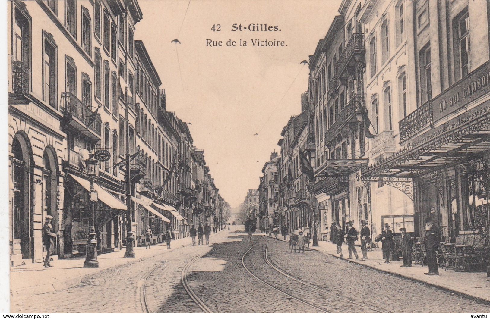 BRUXELLES / BRUSSEL / ST GILLES /  RUE DE LA VICTOIRE / TRAM / TRAMWAYS  1920 - St-Gilles - St-Gillis