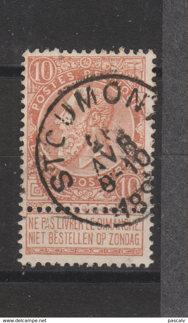 COB 57 Oblitération Centrale STOUMONT +30 - 1893-1900 Schmaler Bart