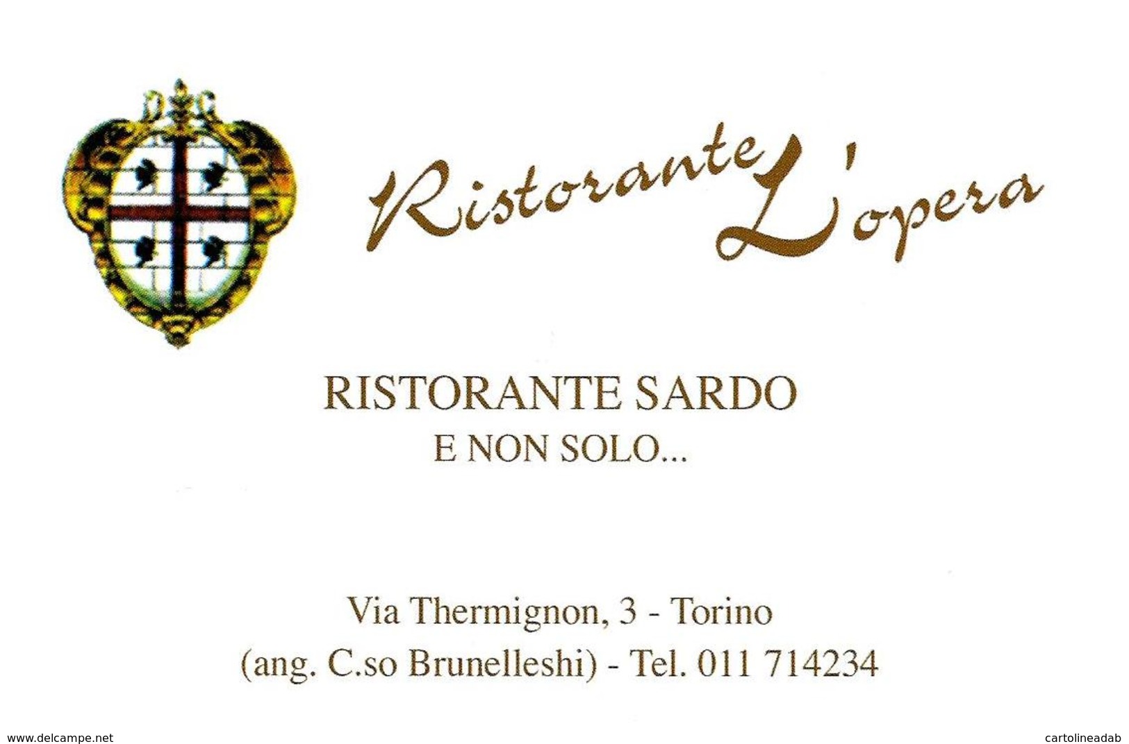 [MD4580] CPM - TORINO - RISTORANTE L'OPERA - RISTORANTE SARDO - PERFETTA - NV - Wirtschaften, Hotels & Restaurants