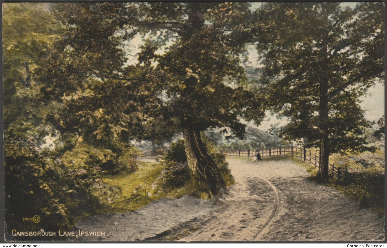 Gainsborough Lane, Ipswich, Suffolk, 1924 - Valentine's Postcard - Ipswich
