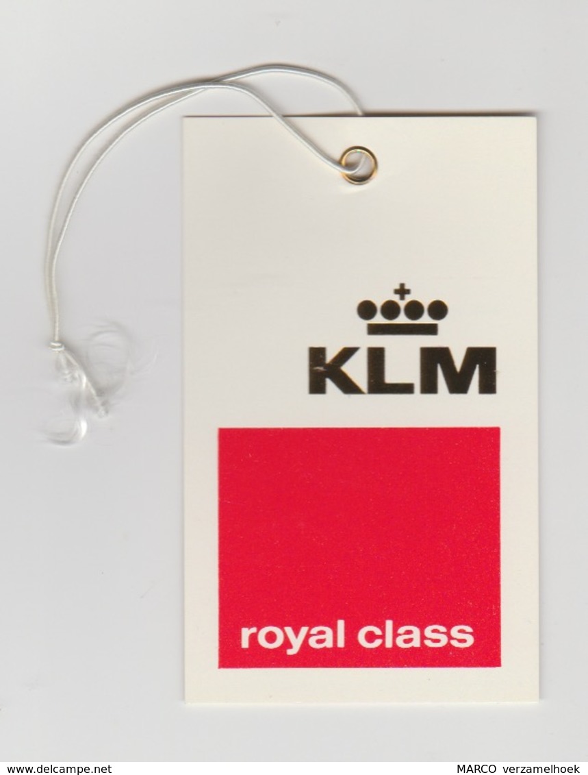 KLM Luggage Tag-kofferlabel Royal Class 1986 - Etiquetas De Equipaje