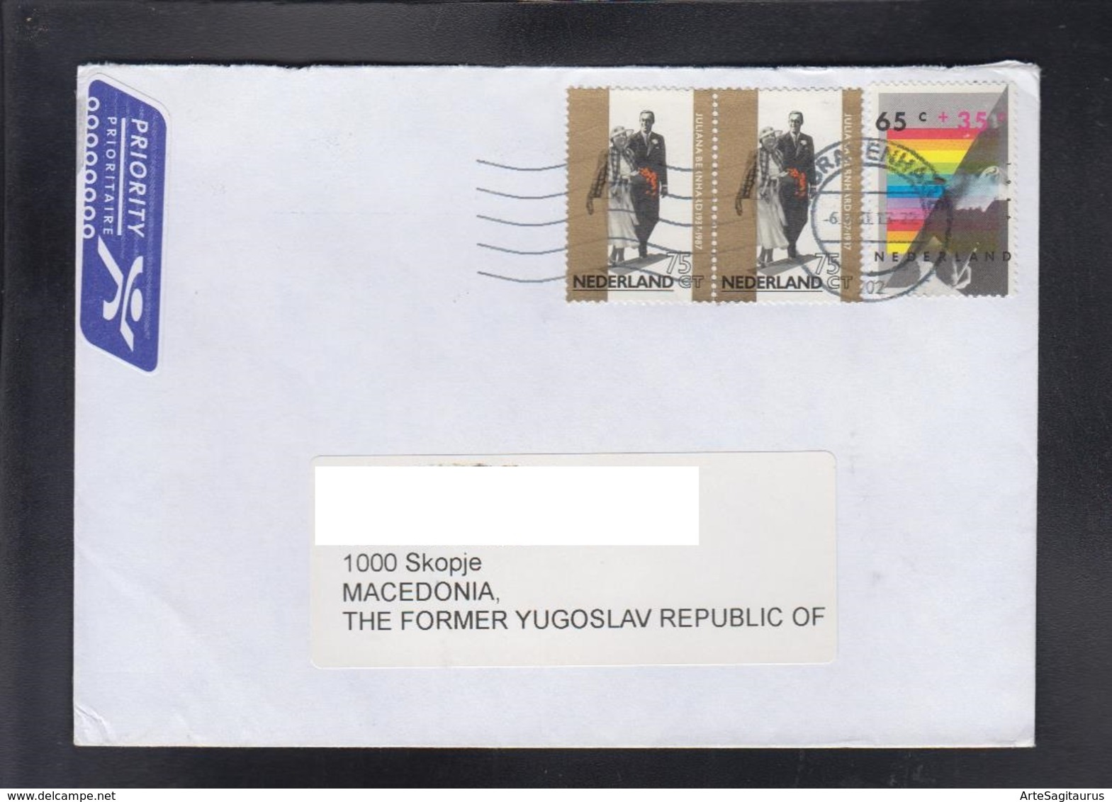 HOLLAND, COVER / PRIORITY, REPUBLIC OF MACEDONIA ** - Storia Postale