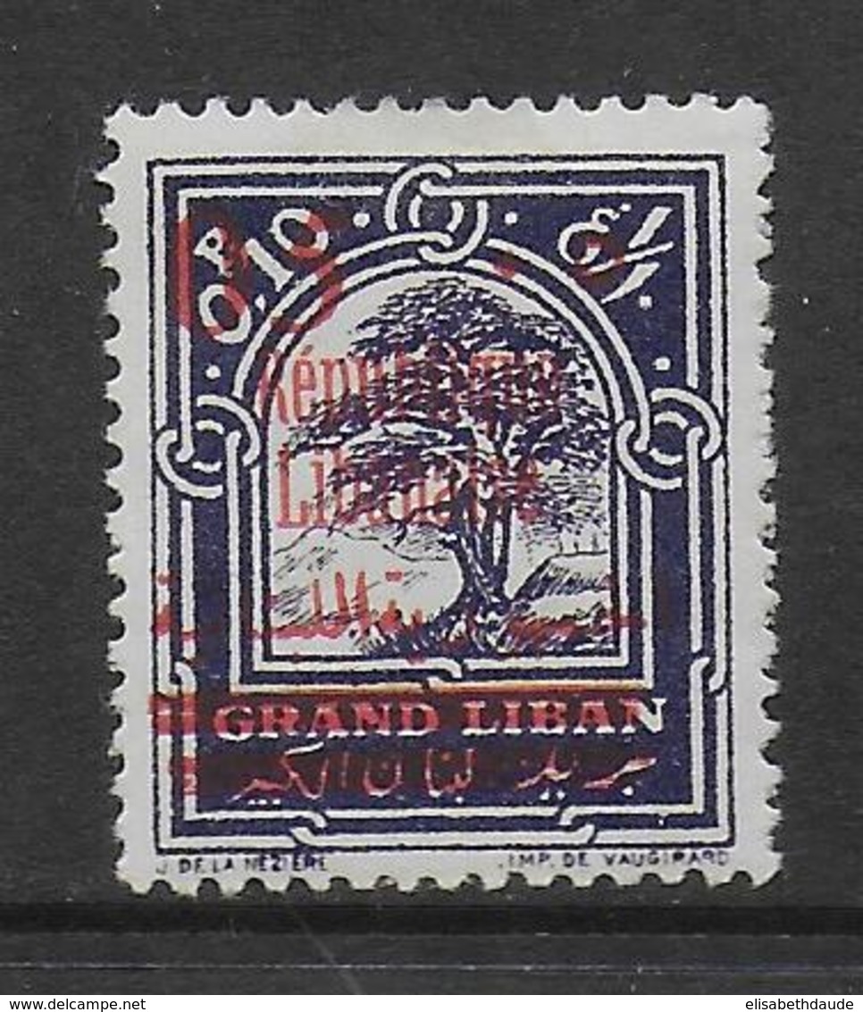 GRAND-LIBAN - 1928 - YVERT N°116 SURCHARGE RECTO-VERSO ** MNH - COTE = 70 EUR. - Ongebruikt