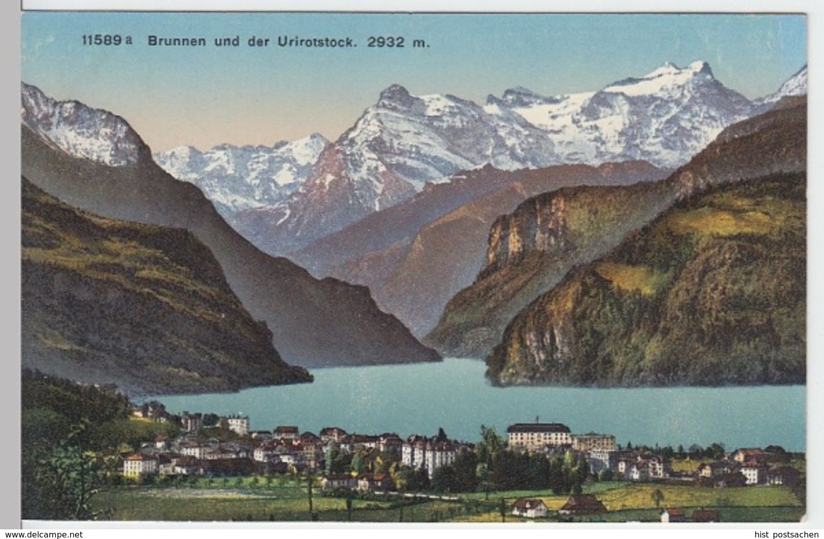 (7952) AK Brunnen, Vierwaldstättersee, Panorama, Uri Rotstock, Vor 1945 - Andere & Zonder Classificatie