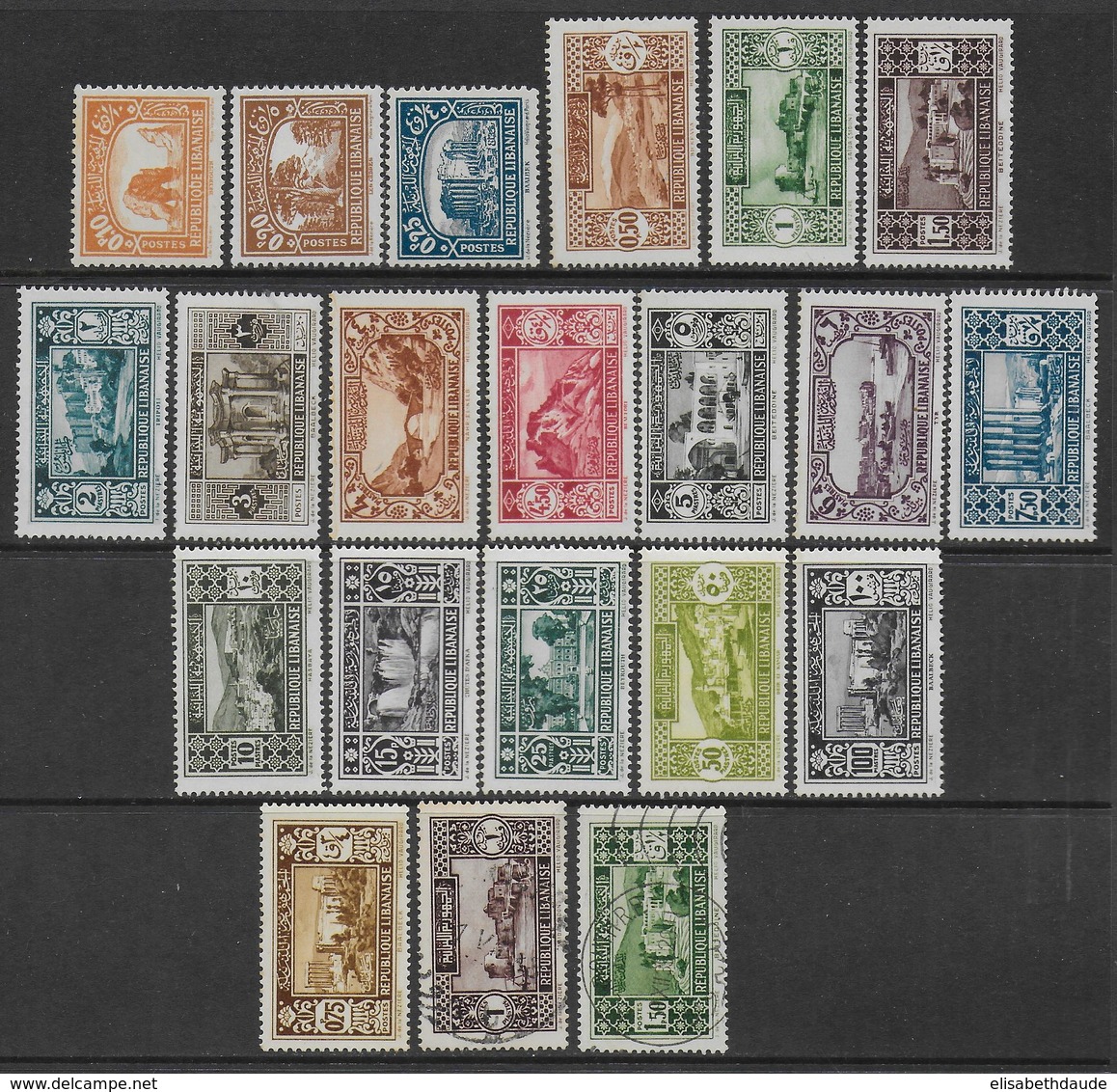 GRAND-LIBAN - 1930 - YVERT N°128/148 * MLH (134 + 136 OBLITERES) - COTE = 163 EUR. - Nuovi