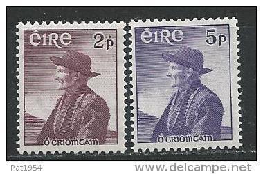 Irlande 1957 N°130/131 Neufs ** MNH Thomas O'Crohan - Unused Stamps